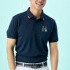 Áo polo golf navy trẻ trung, thoáng mát, co giãn tốt
