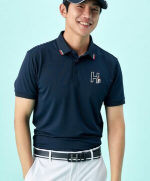 Áo polo golf navy trẻ trung, thoáng mát, co giãn tốt