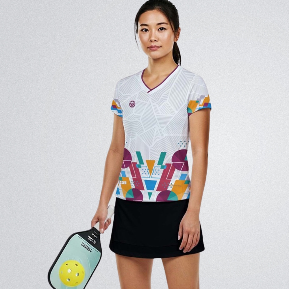 Áo Pickleball in 3D Rayo nổi bật họa tiết, màu sắc hài hòa và phù hợp trong thi đấu